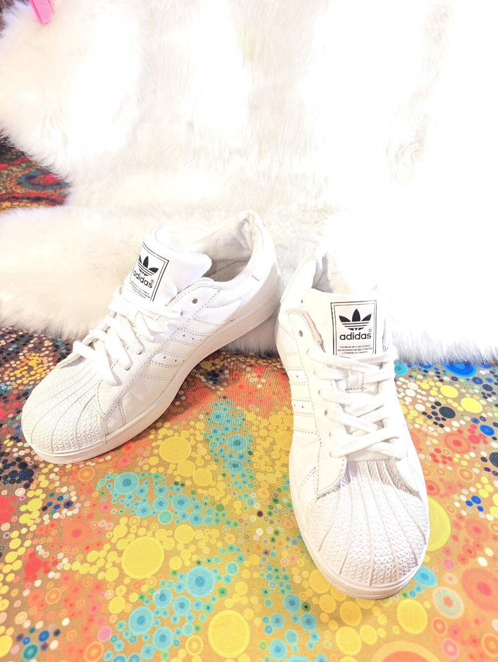 Adidas Superstar II K Women's White Leather Tennis Shoes
